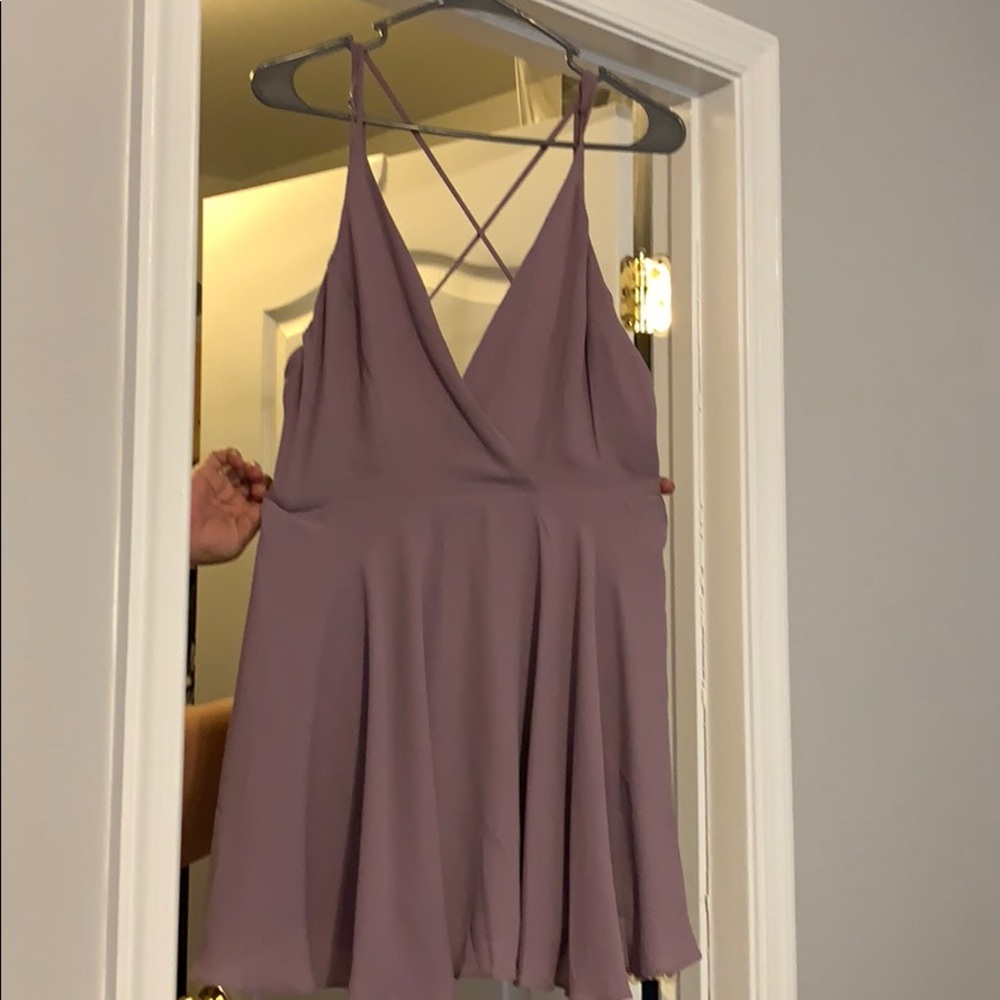 Lavender dress cross back